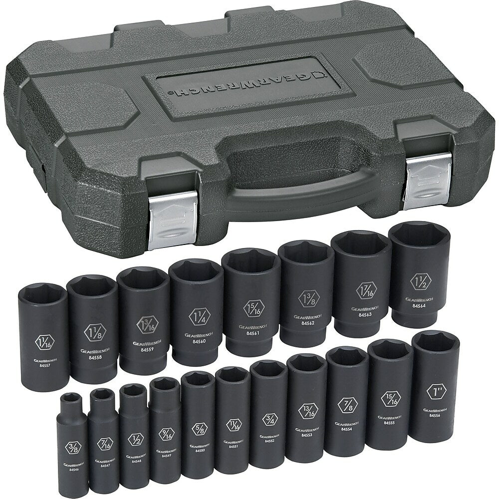 Image of Gearwrench, Impact Deep Socket Sets, 1/2" Drive