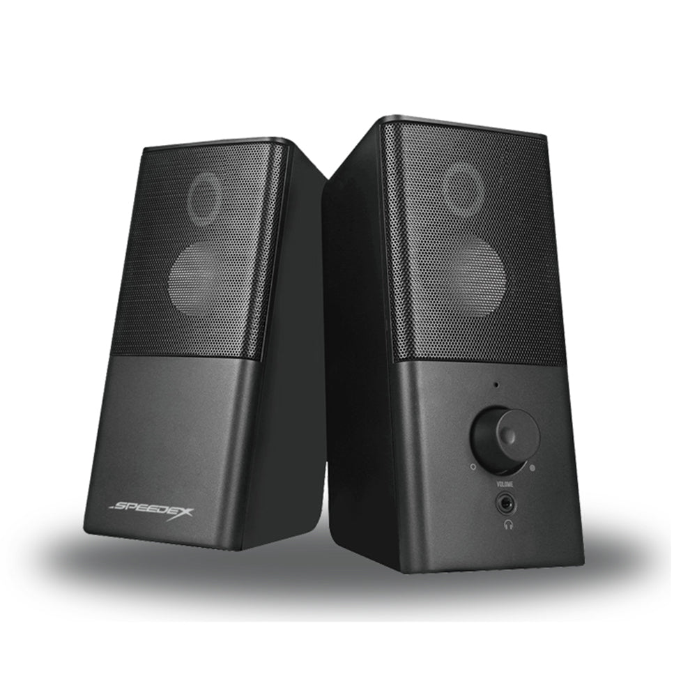 Image of Speedex ES501 Multimedia, 6W Stereo, USB Powered, PC Speaker - Black, 2 Pack