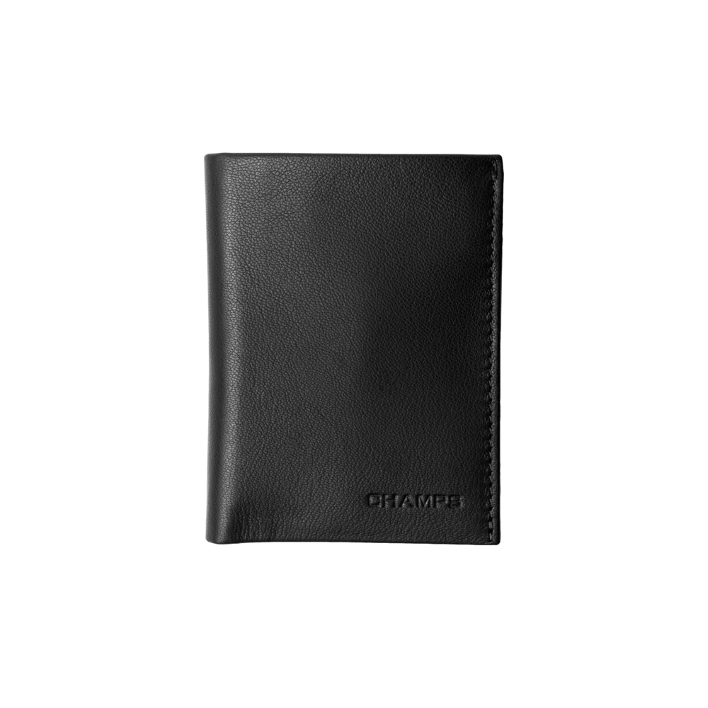 Image of Champs Leather RFID Slim Sleeve Wallet - Black