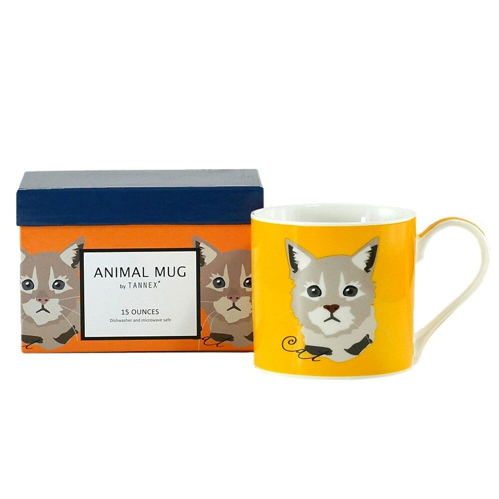 Image of Tannex Animal Mug with Gift Box, "Cat", 4 Pack, 15oz