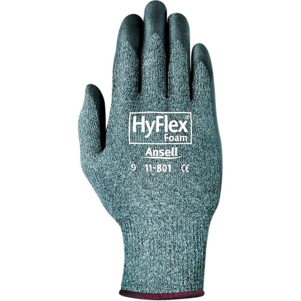 Image of Ansell Hyflex 11-801 Gloves, 2XL/11, Foam Nitrile Coating, 15 Gauge, Nylon Shell, 24 Pack