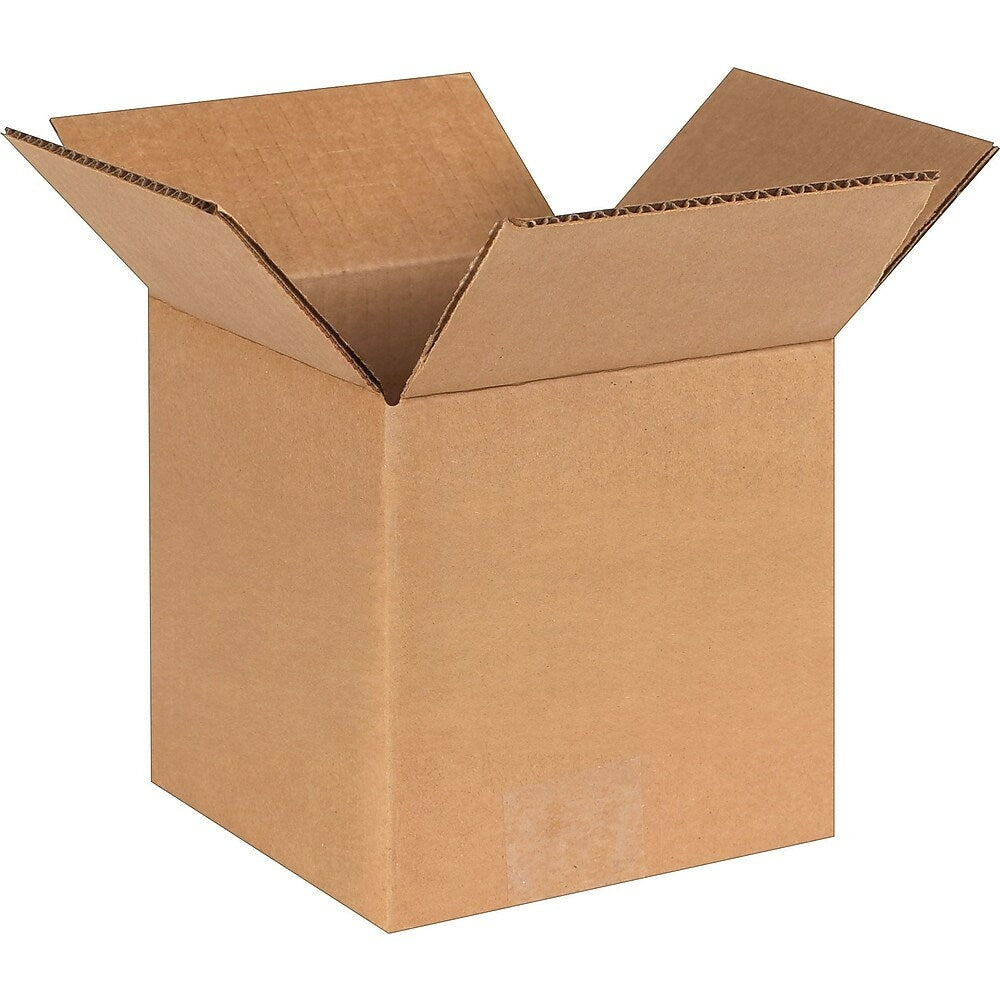 Image of Staples Corrugated Shipping Box - 6" L x 6" W x 6" H - Kraft - 25 Pack