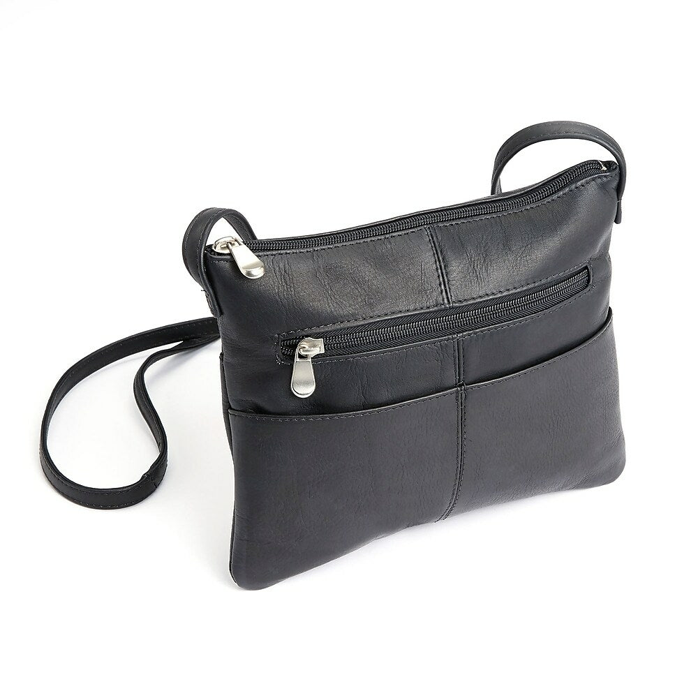 Image of Royce Leather Luxury Women's Cross Body Handbag in Handcrafted Colombian Genuine Leather, Black
