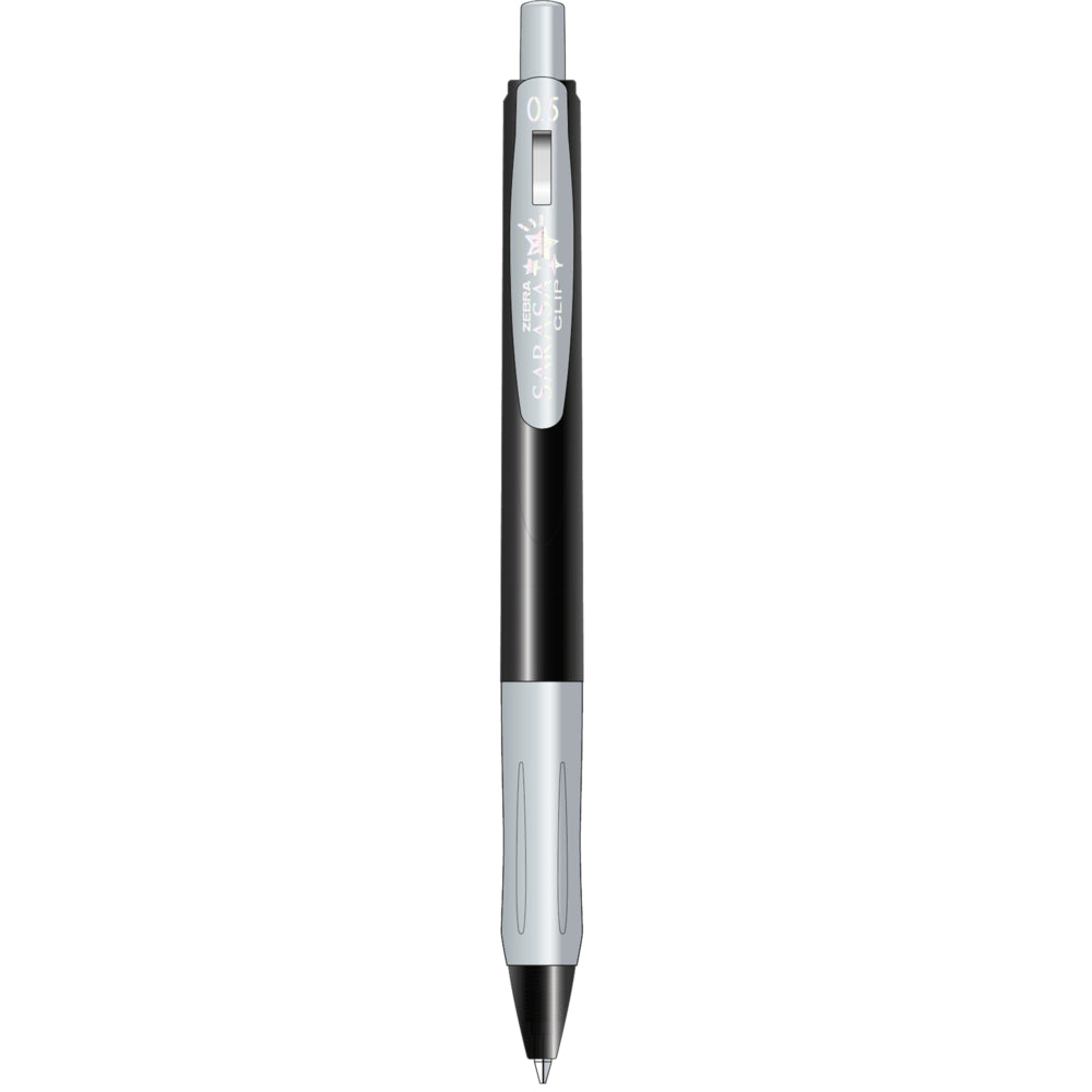 Image of Zebra Sarasa Clip Decoshine Gel Retractable Pen - Silver