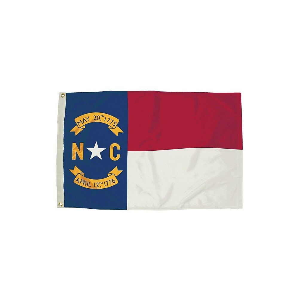 Image of Flagzone North Carolina Flag with Heading And Grommets, 3' x 5' (FZ-2322051)