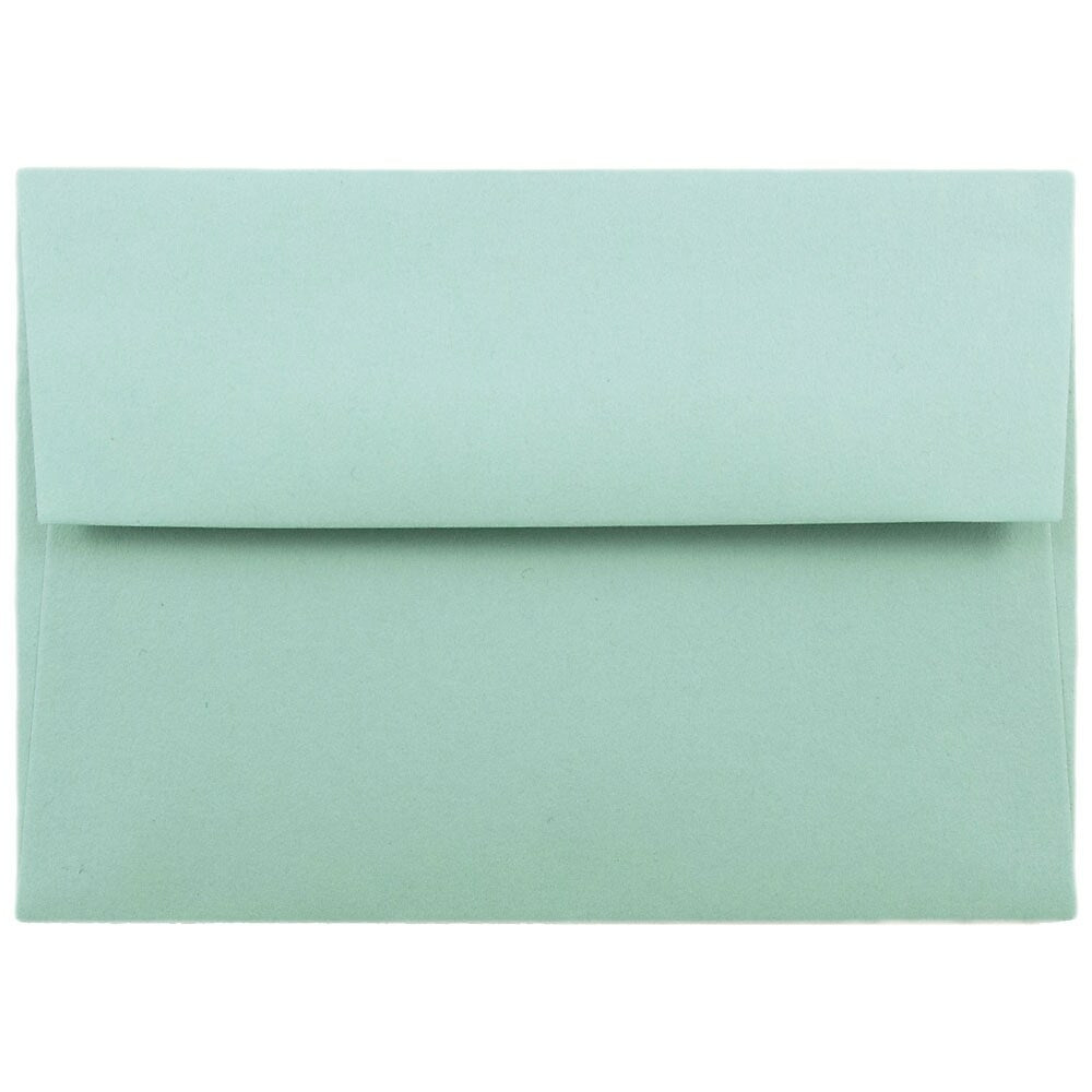 Image of JAM Paper A2 Invitation Envelopes, 4.38 x 5.75, Aqua Blue, 100 Pack (1523981g)