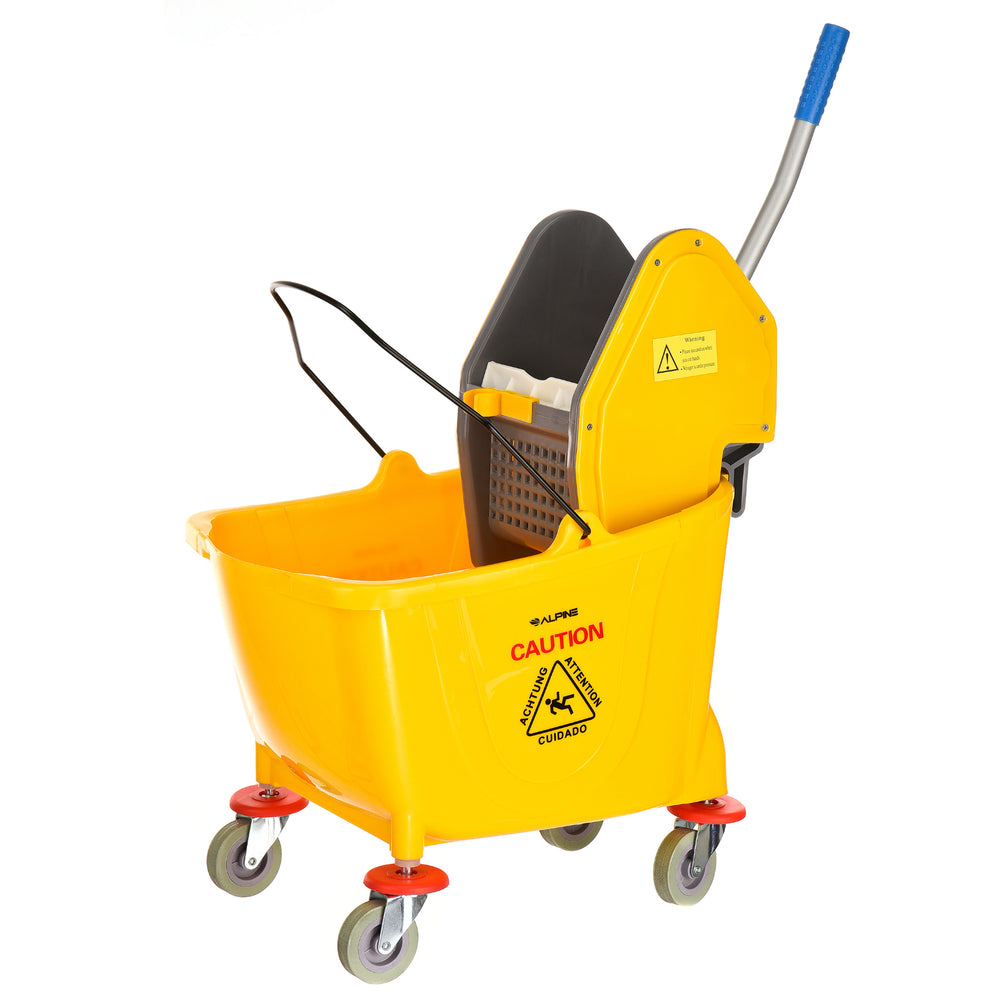 Rubbermaid Commercial Products WaveBrake 35-Quart Commercial Mop Wringer  Bucket with Wheels in the Mop Wringer Buckets department at