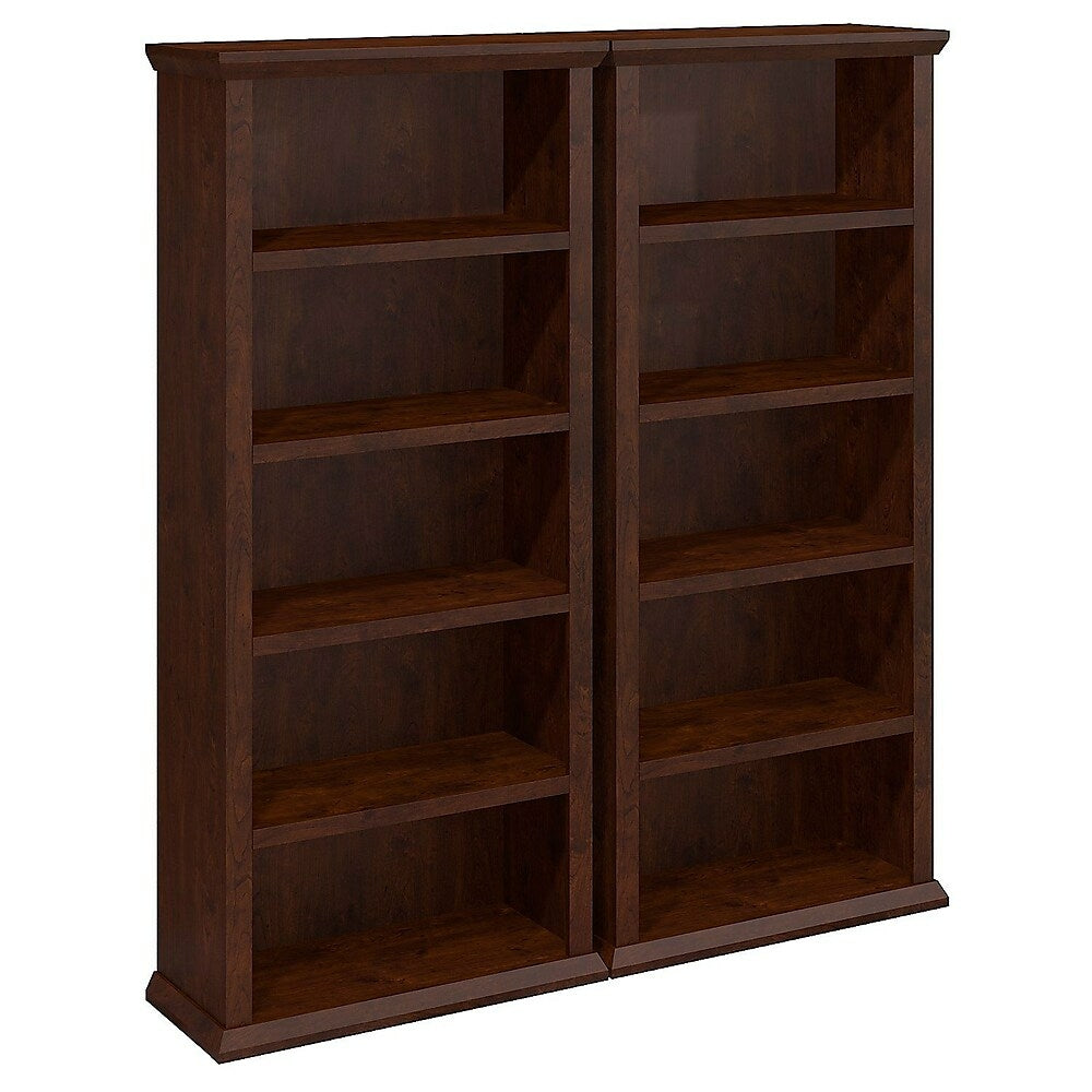 Image of Bush Yorktown Bookcases - Set of Two, Antique Cherry