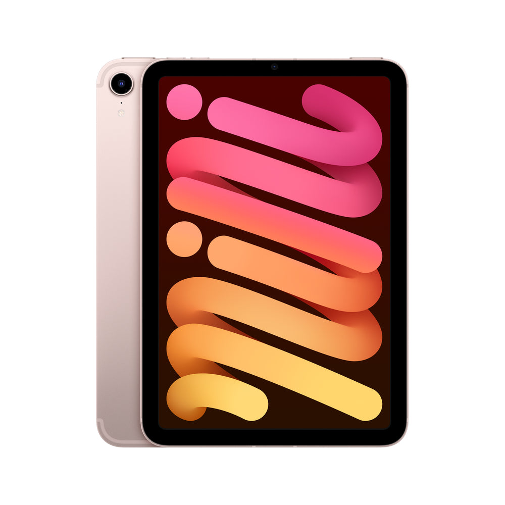 Image of Apple 6th Gen iPad mini 8.3" Liquid Retina Display, Wi-Fi + Cellular, A15 Bionic Chip, 256 GB, iPadOS 15, Pink