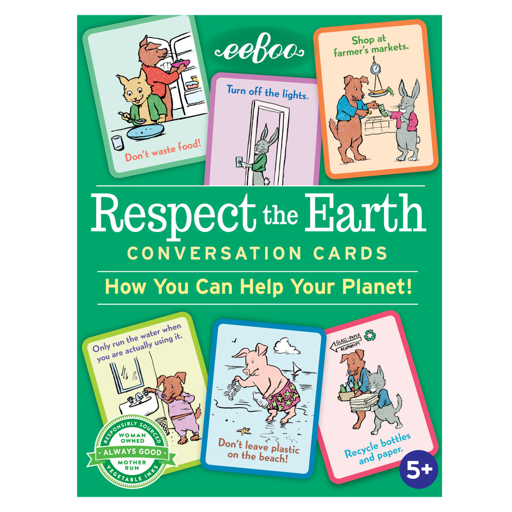 Image of eeBoo Respect the Earth Conversation Cards/How You Can Help Your Planet