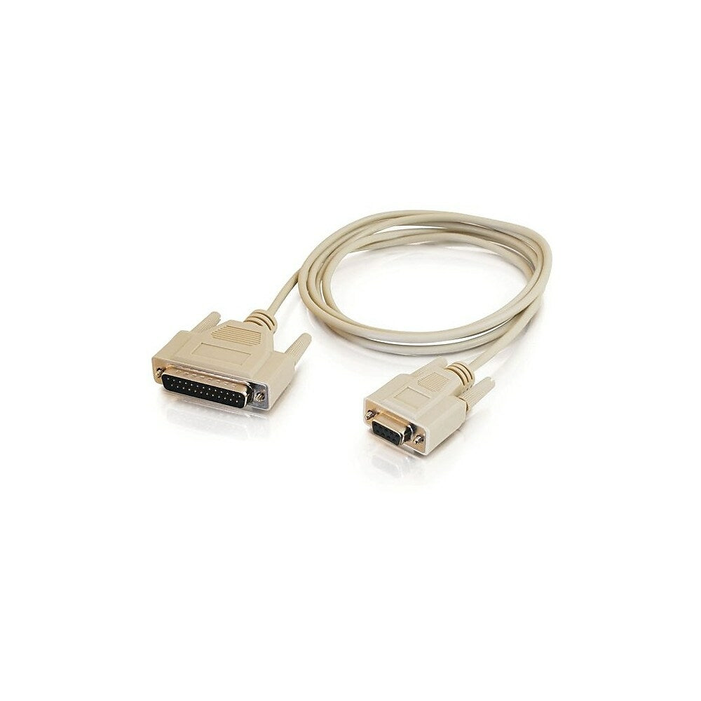 Image of C2G DB25 Male to DB9 Female Null Modem Cable, 1.8m/6' (3019)