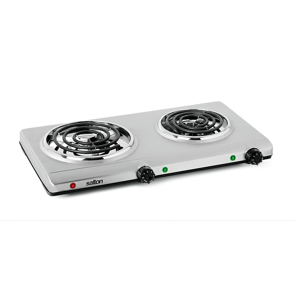 Image of SALTON Portable Cooktop - Double Burner S/S