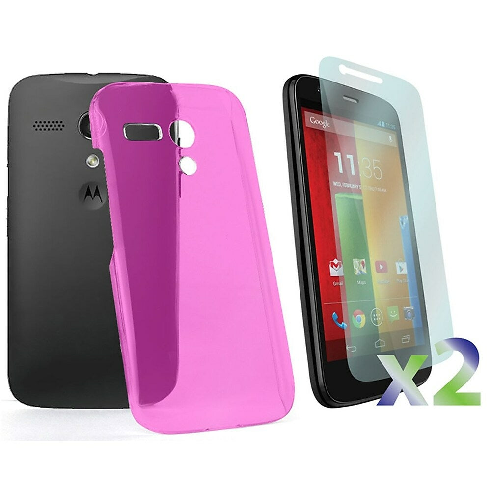 Image of Exian Transparent Case for Moto G - Pink