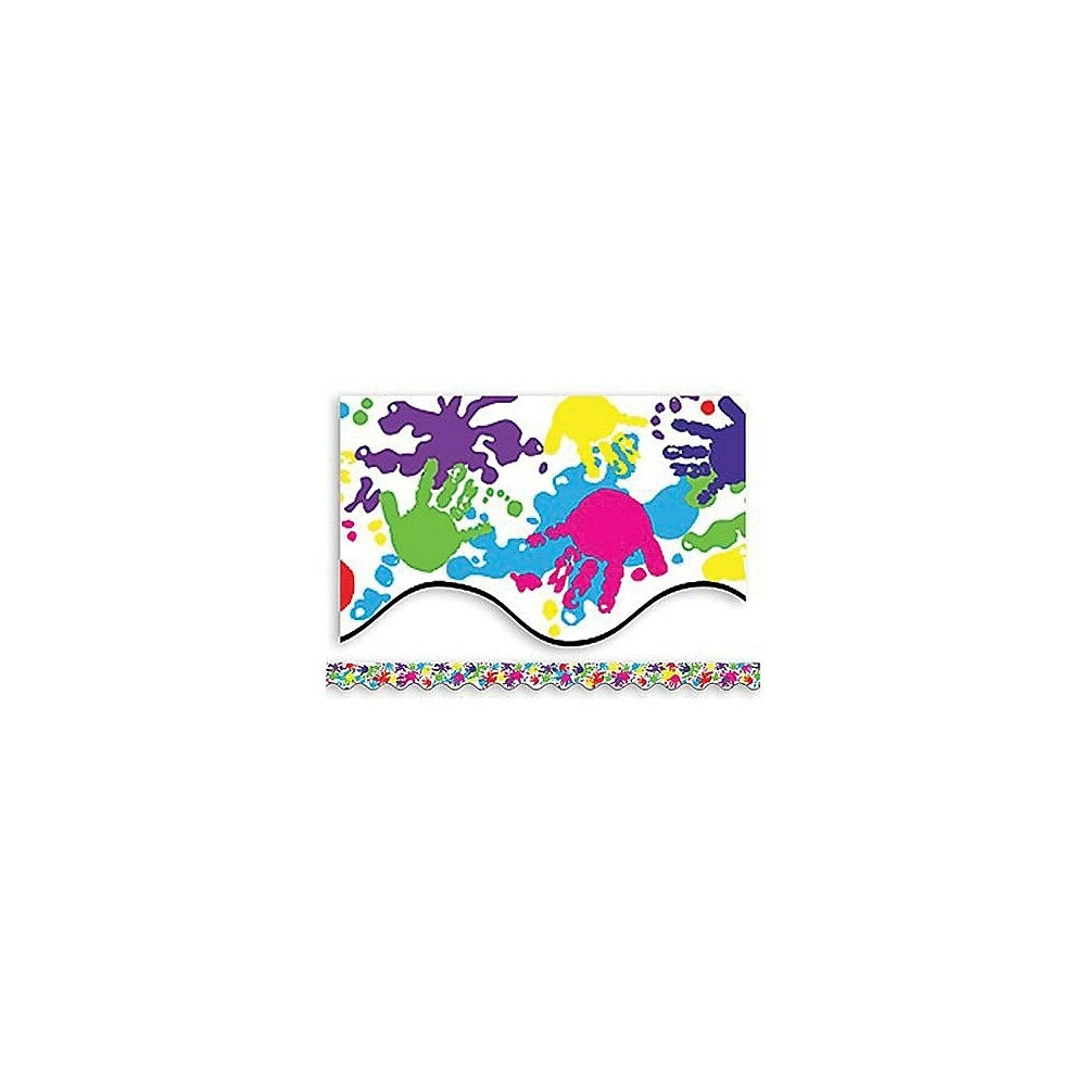 Image of Teacher Created Resources Tcr4138 35" x 2.187" Scalloped Helping Hands Border Trim, Multicolour, 108 Pack (TCR4138)