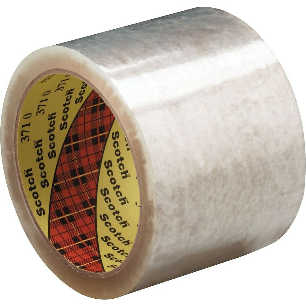 Image of 3M Scotch 371 Tape, 3" x 110 Yds. (72 mm x 100 m), 1.9-mil, Clear