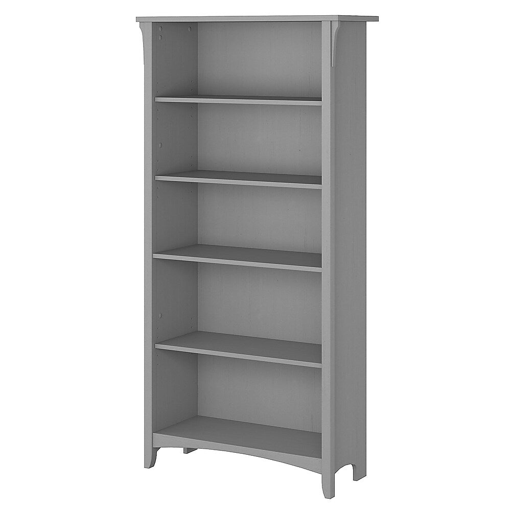 Image of Bush Furniture Salinas 5 Shelf Bookcase, Cape Cod Grey (SAB132CG-03)