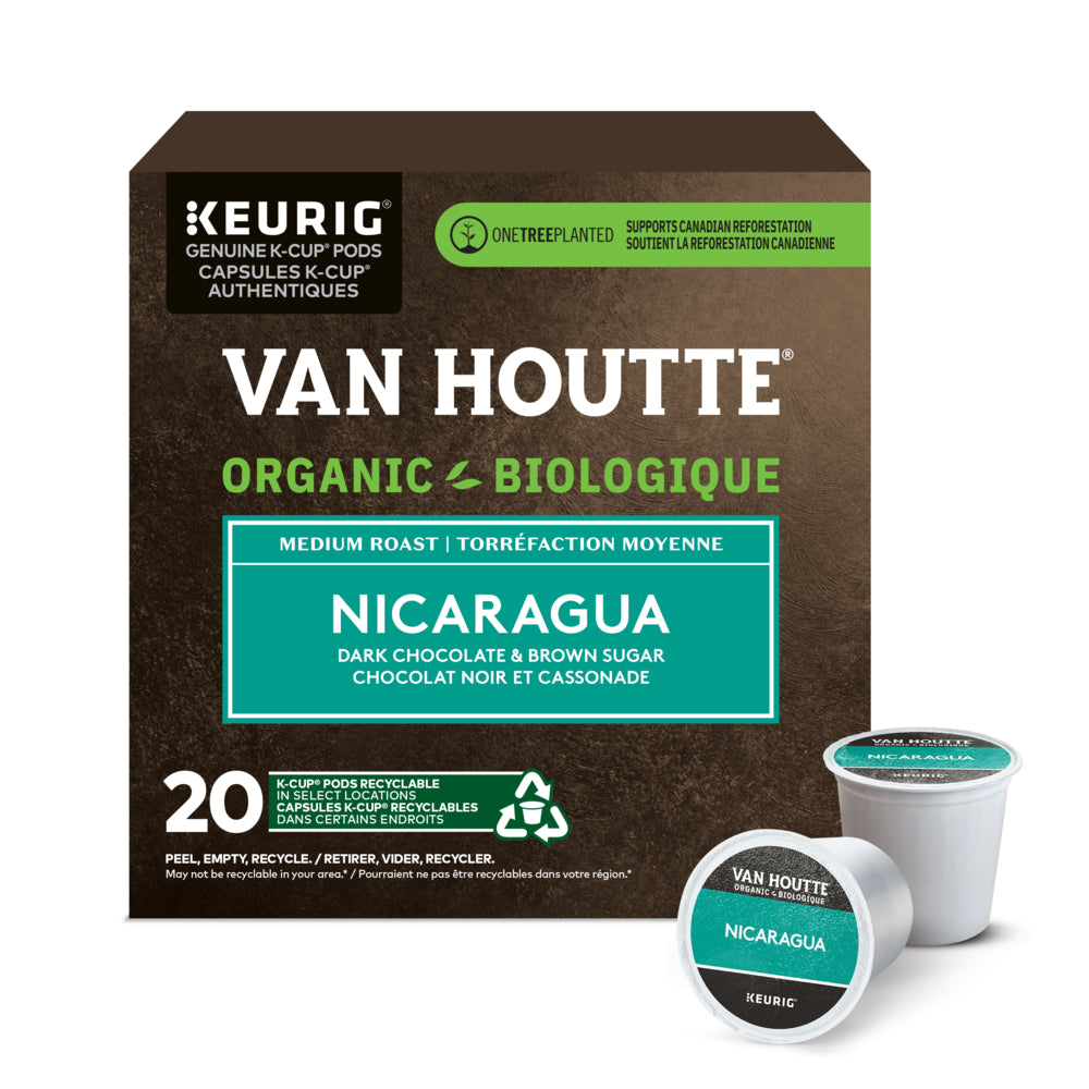 Image of Van Houtte Nicaragua - Medium Roast - K-Cup Coffee Pods - 20 Pack
