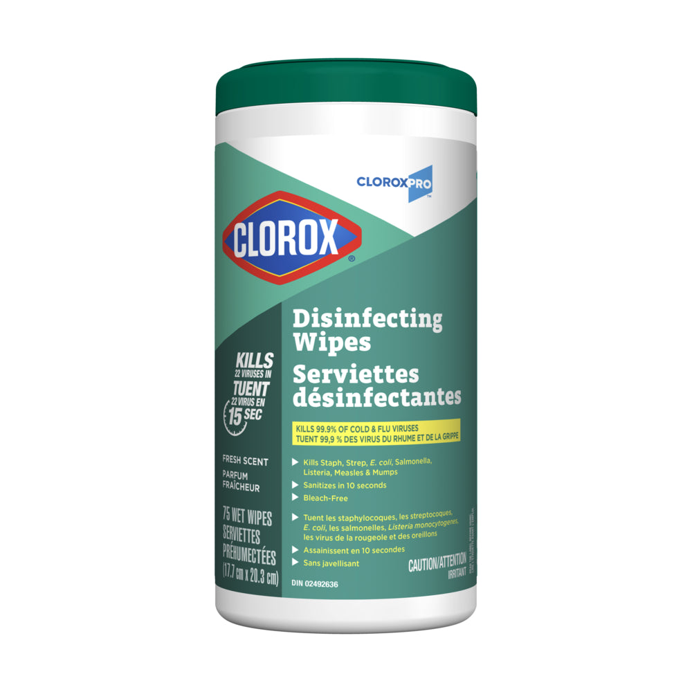 Image of Clorox Commercial Solutions Disinfecting and Cleaning Wipes - Fresh Scent - 75 Pack
