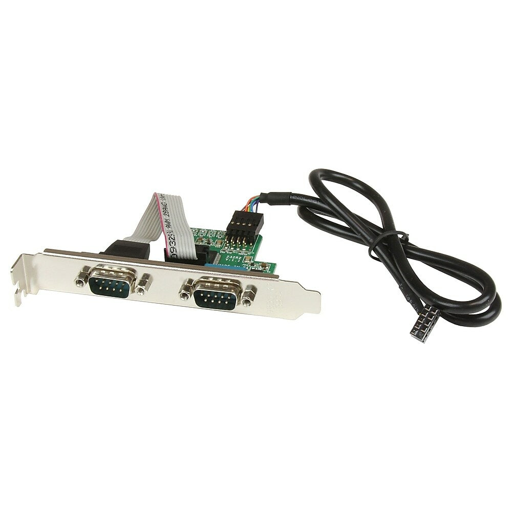 Image of StarTech 24In Internal USB Motherboard Header to 2 Port Serial Rs232 Adapter, White