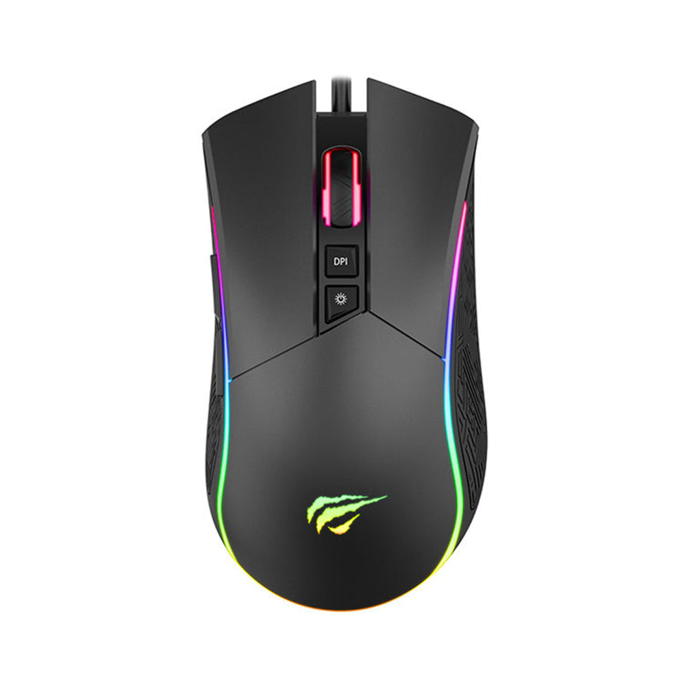 Image of Havit RGB Backlit Wired 7200dpi Programmable 7 Buttons Gaming Mouse