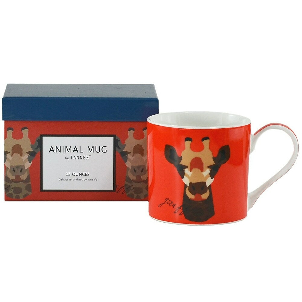 Image of Tannex Animal Mug with Gift Box, "Giraffe", 15oz, 4 Pack