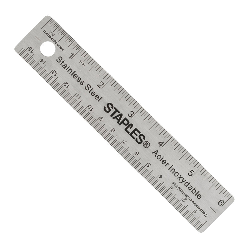 Image of Staples Stainless Steel Ruler - 6"/15cm