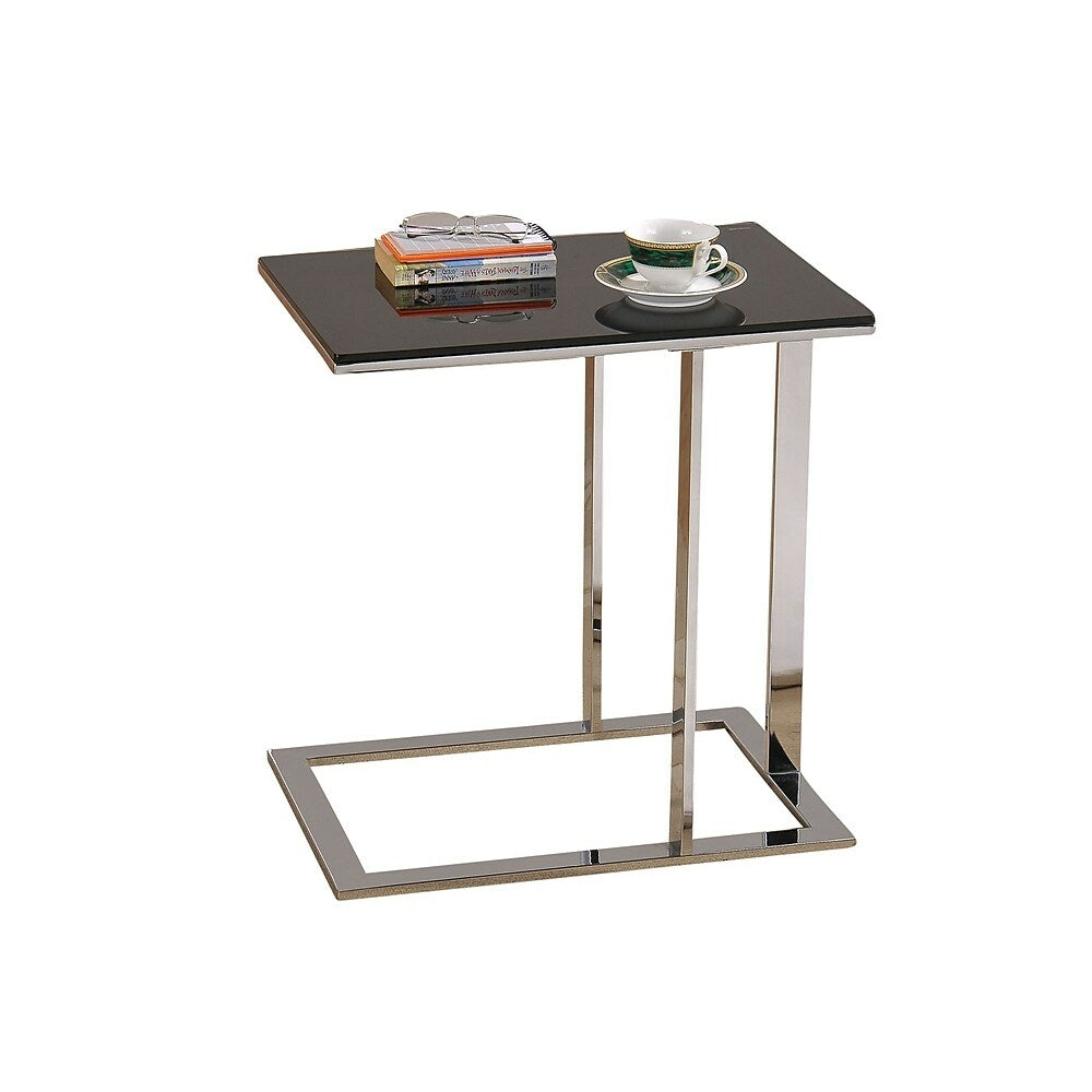 Image of nspire Accent Table, Black Glass/Chrome