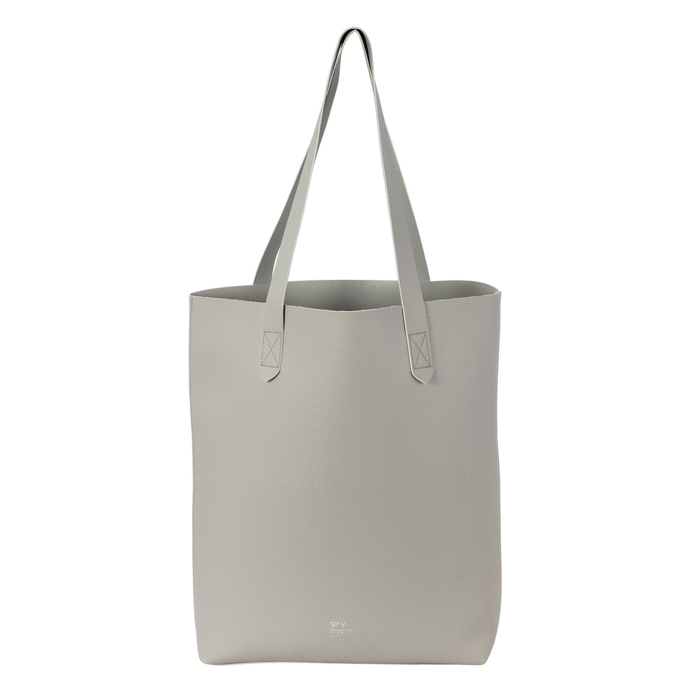 Image of Gry Mattr Vegan Leather Tote Bag - Putty, Grey