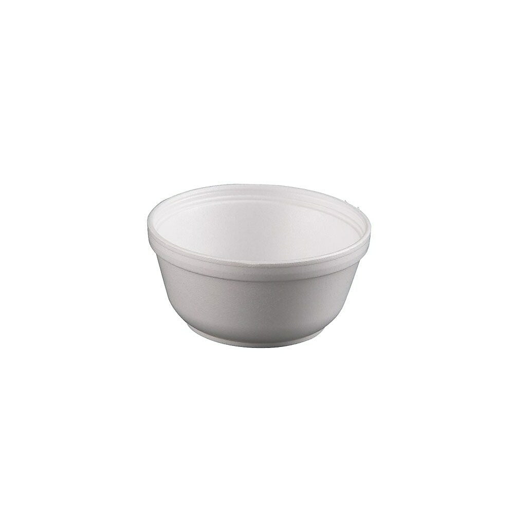 Image of Dart Plain Foam Bowl, 12 oz., White, 1000 Pack