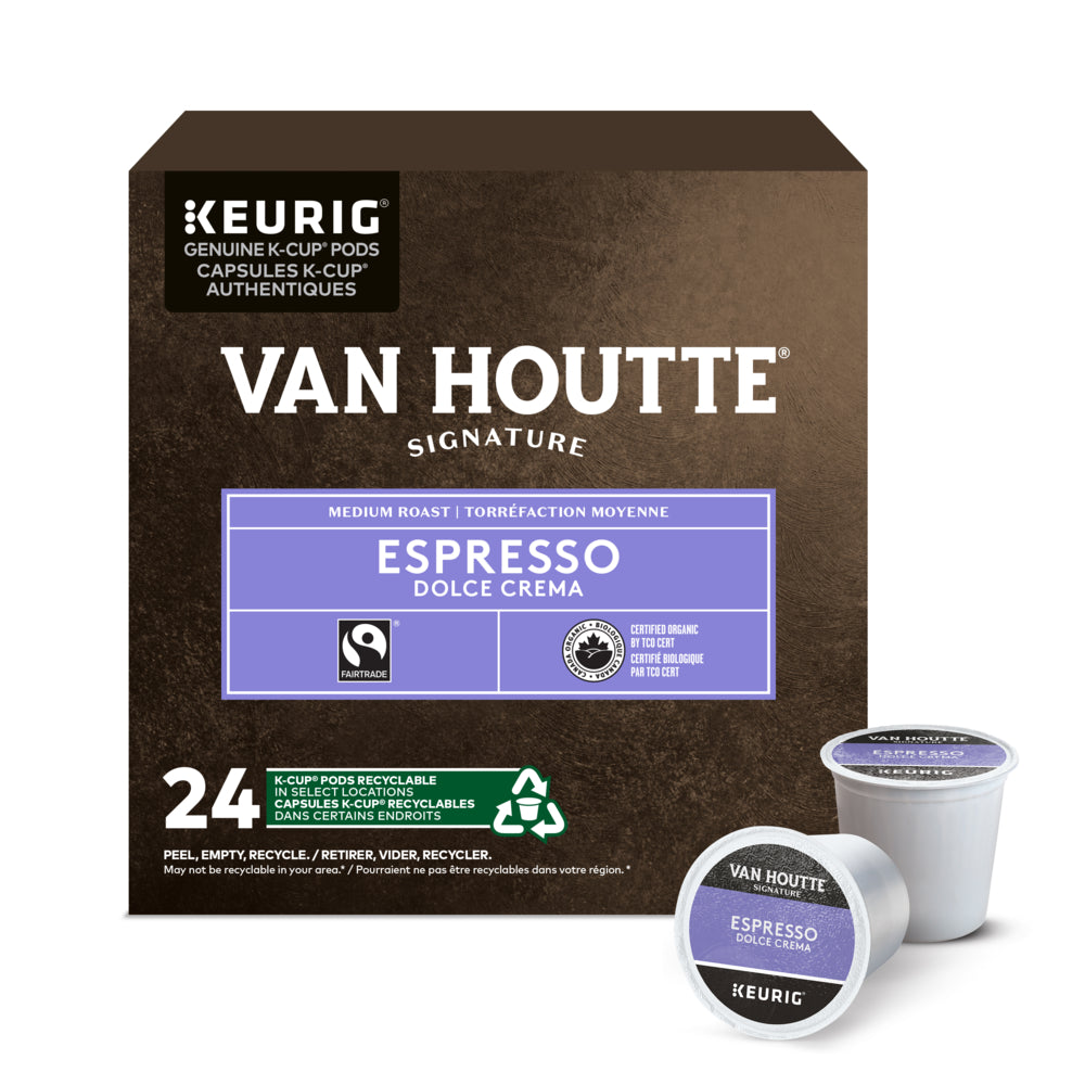 Image of Van Houtte Espresso Dolce Drema - Medium Roast - K-Cup Coffee Pods - 24 Pack