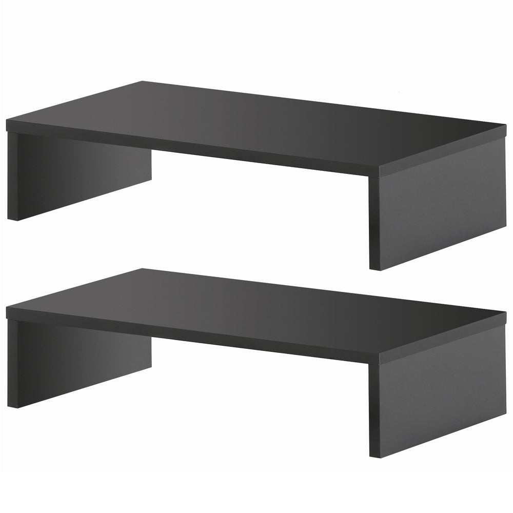 Image of FITUEYES Dual Monitor Stand - 16.7" Computer Monitor Riser - Black - 2 Pack