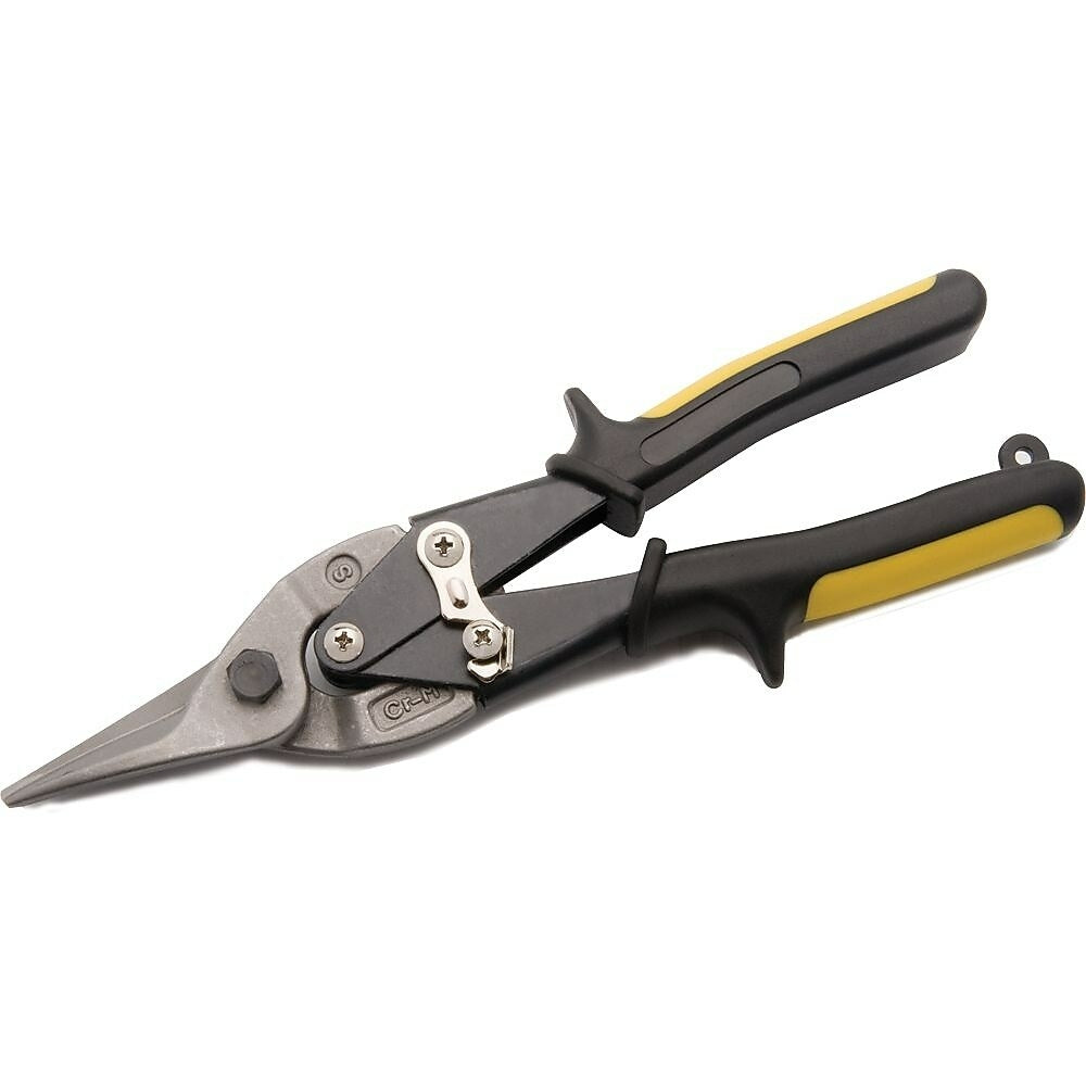 Image of Dynamic Tools 10" Aviation Snips, Cuts Straight, Yellow Handle