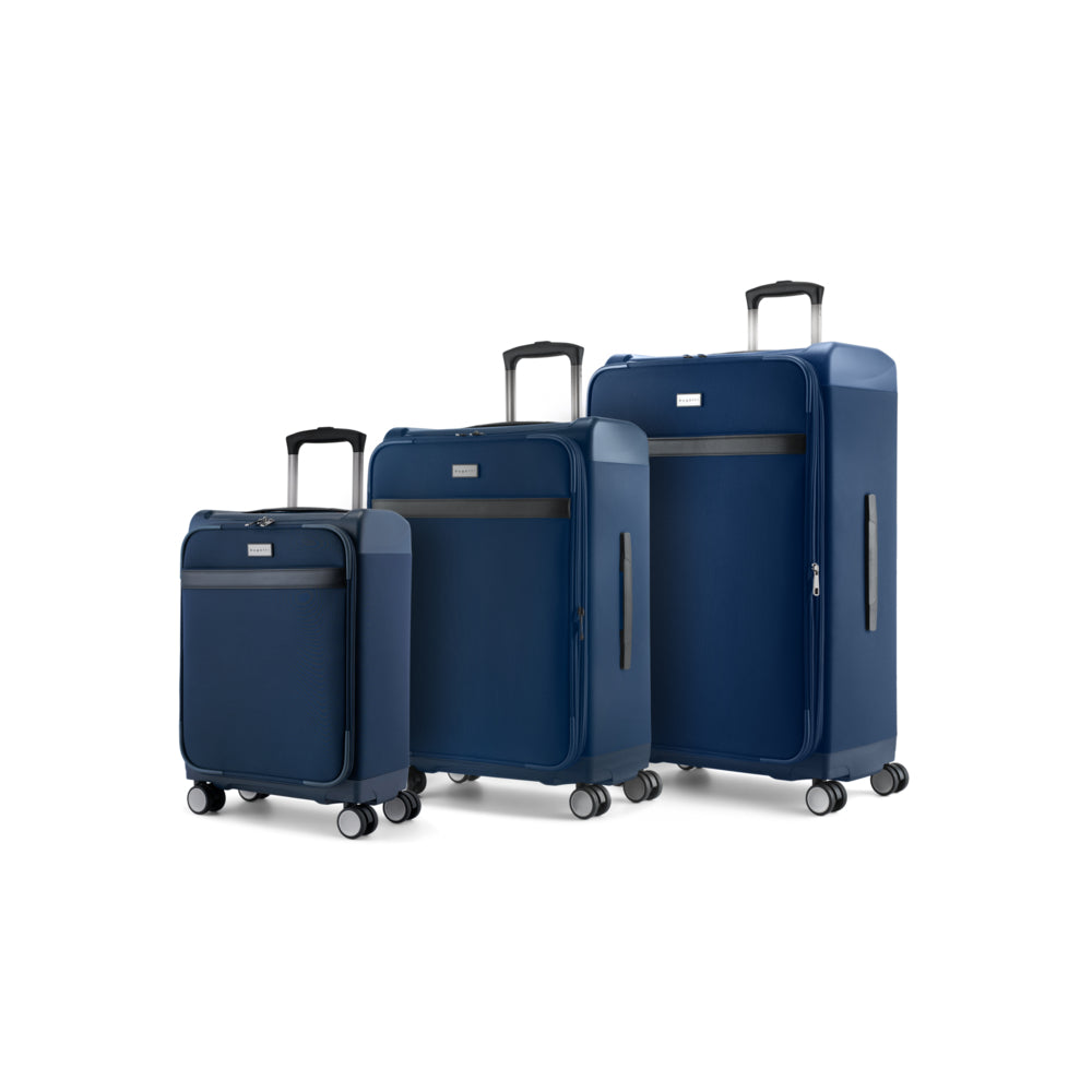 Image of Bugatti 3-Piece Softside Luggage Set - Navy