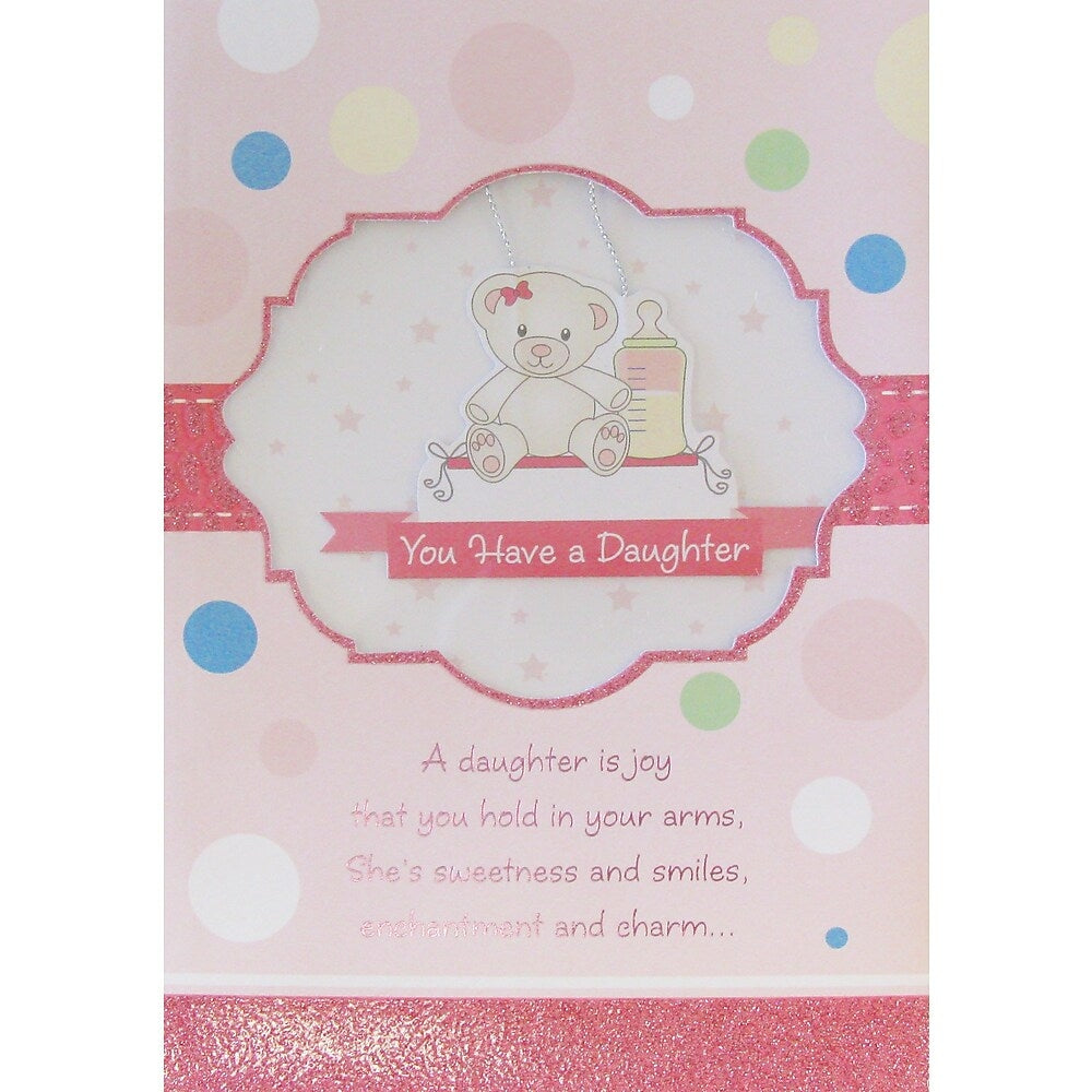 Image of Rosedale Greeting Card, You have a Daughter, Teddy Bear, 6 Pack