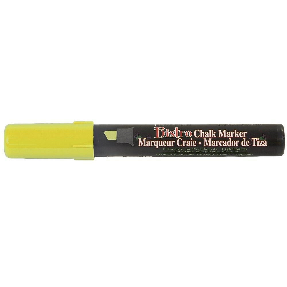 Image of Marvy Uchida Chisel-Tip Liquid Chalk Markers - Erasable - Dustless - Yellow