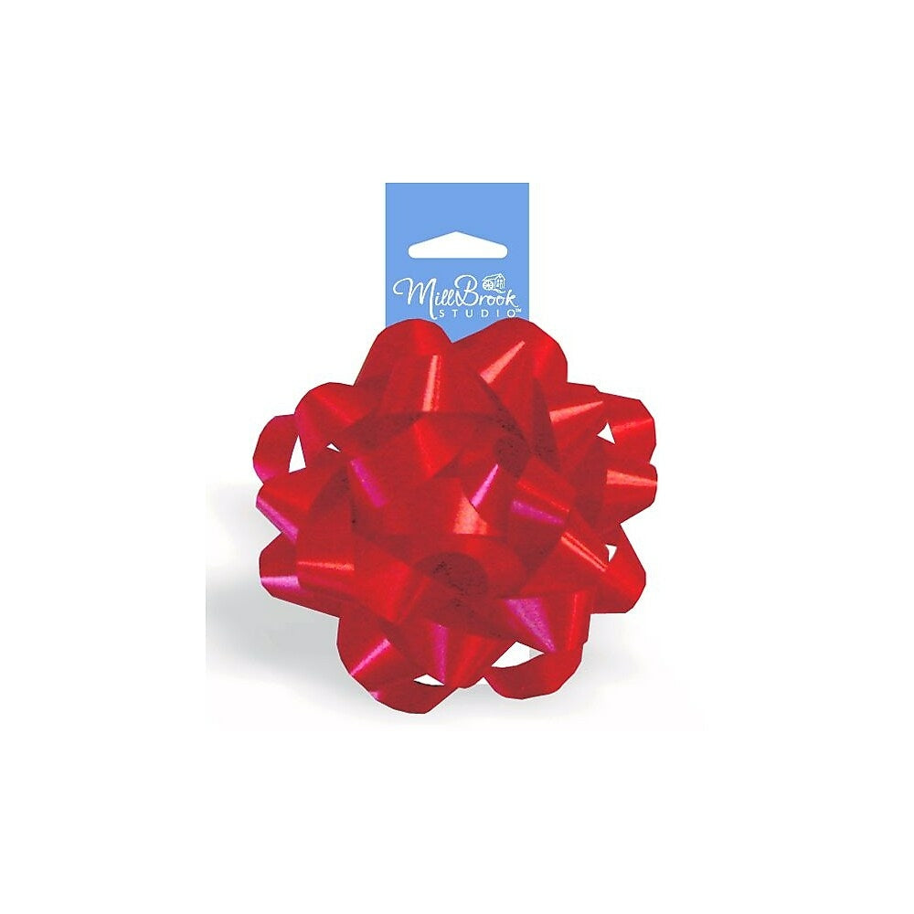 Image of Millbrook Studios 6" Confetti Bow, Red, 12 Pack (00378)