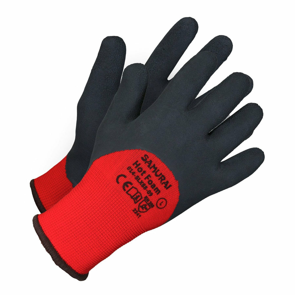 Image of Forcefield Samurai Hot Foam Safety High Dexterity Insulated Work Gloves - Red - Size Medium