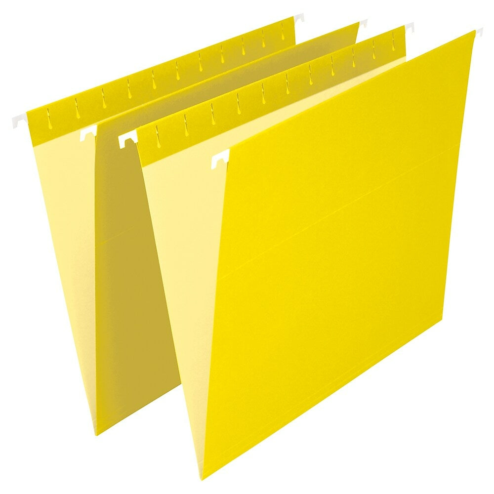 Image of Staples Yellow Hanging File Folders - Letter Size - 25 Pack