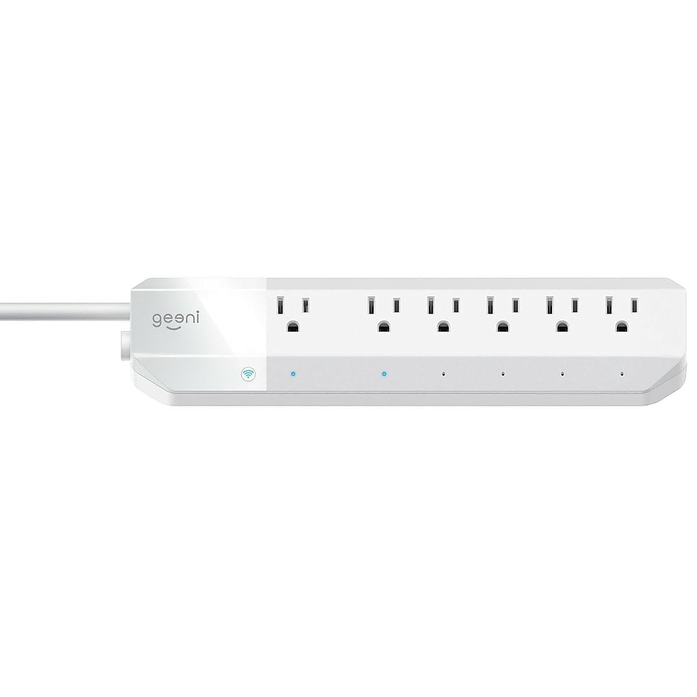 Image of Geeni SURGE 6-Outlet Smart Wi-Fi Surge Protector - White