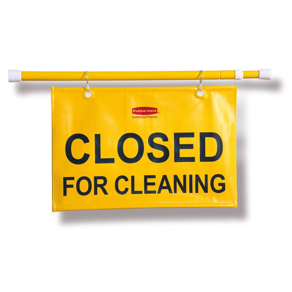 Image of Rubbermaid Closed for Cleaning Hanging Sign