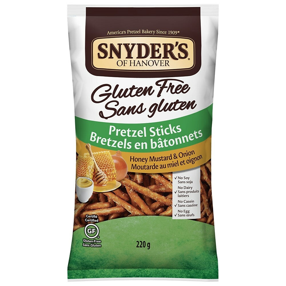 Image of Snyders Gluten Free Honey Mustard Pretzel Sticks - 220g