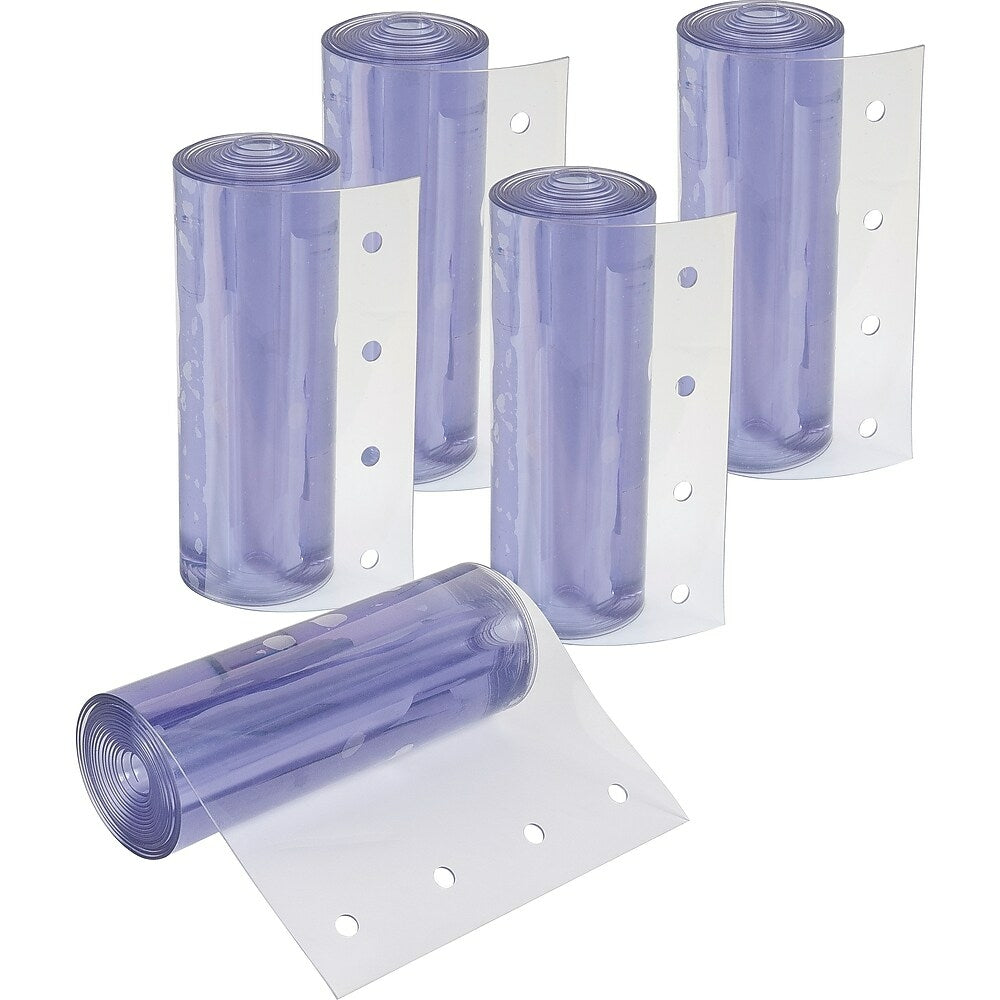 Image of Kleton Replacement Strips For Strip Curtain Doors, Std Temp. PVC, 12"W. x 3/25" Th. x 12'H., 5 Pack