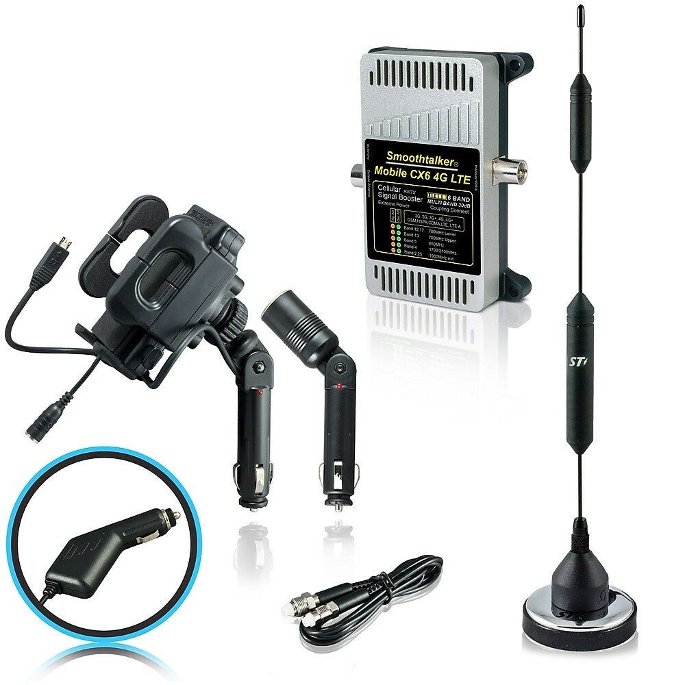 Image of Smoothtalker Mobile CX6 30dB 4G LTE Extreme Power 6 Band Cell Phone Signal Booster Kit, 14" Magnetic Antenna