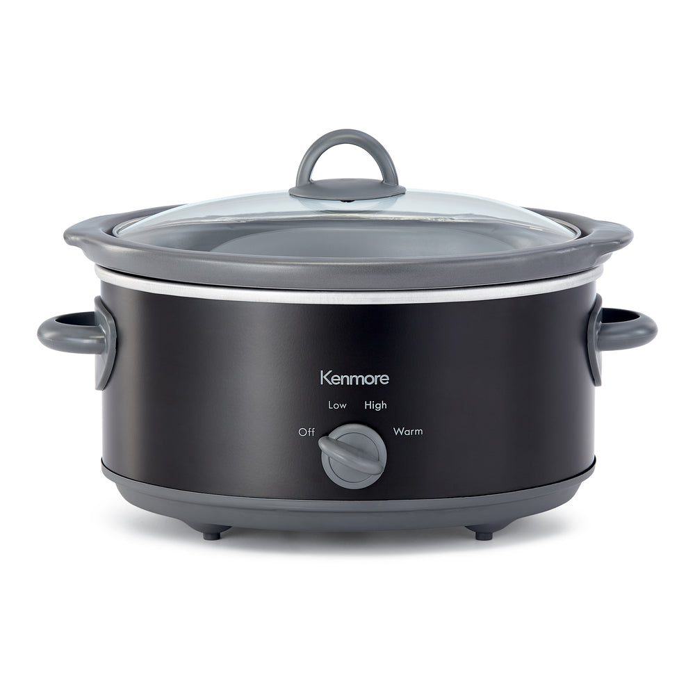 Image of Kenmore 5 qt (4.7L) Slow Cooker - Black and Gray