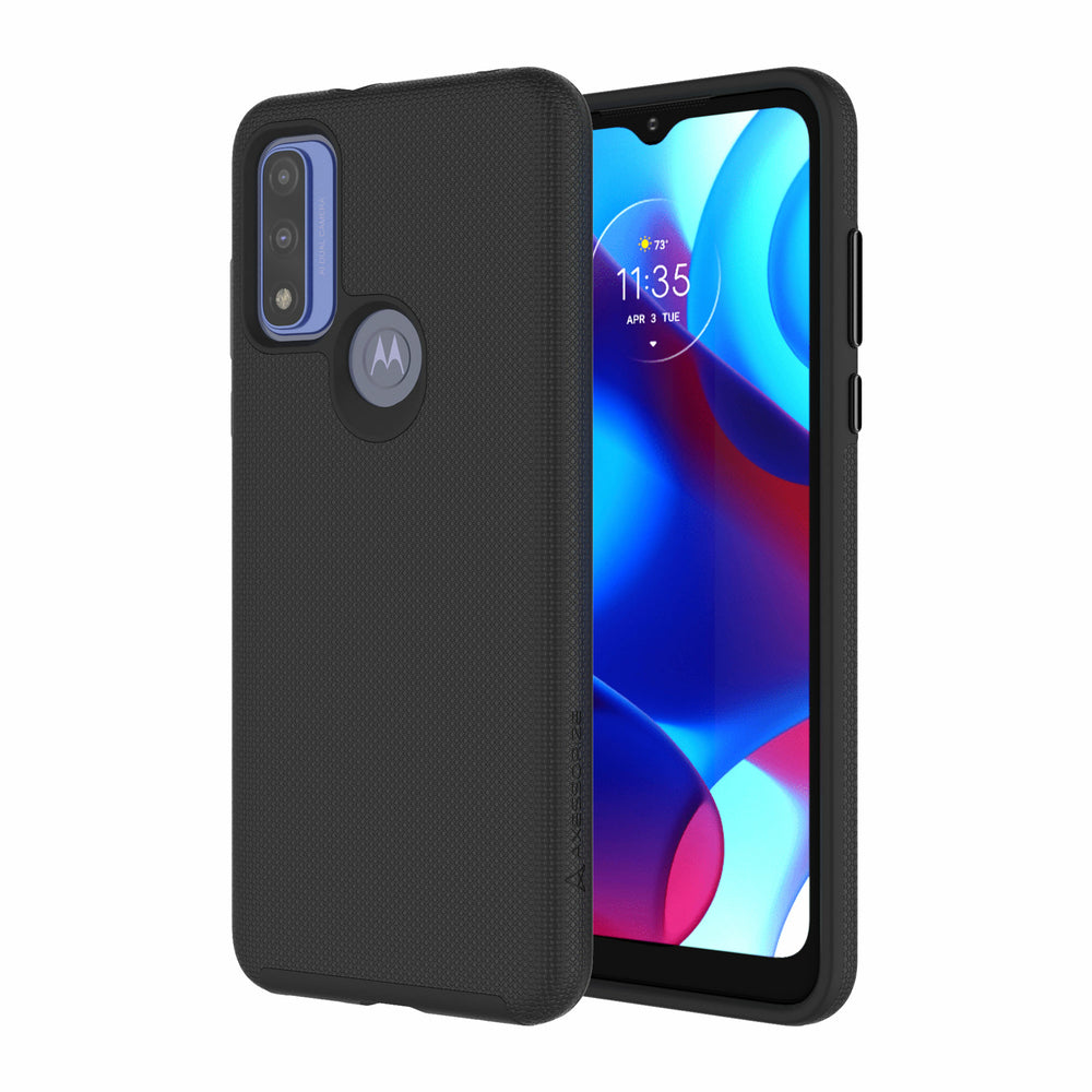 Image of Axessorize PROTech Dual-Layered Anti-Shock Case with Military-Grade Durability for Motorola Moto G Pure - Black