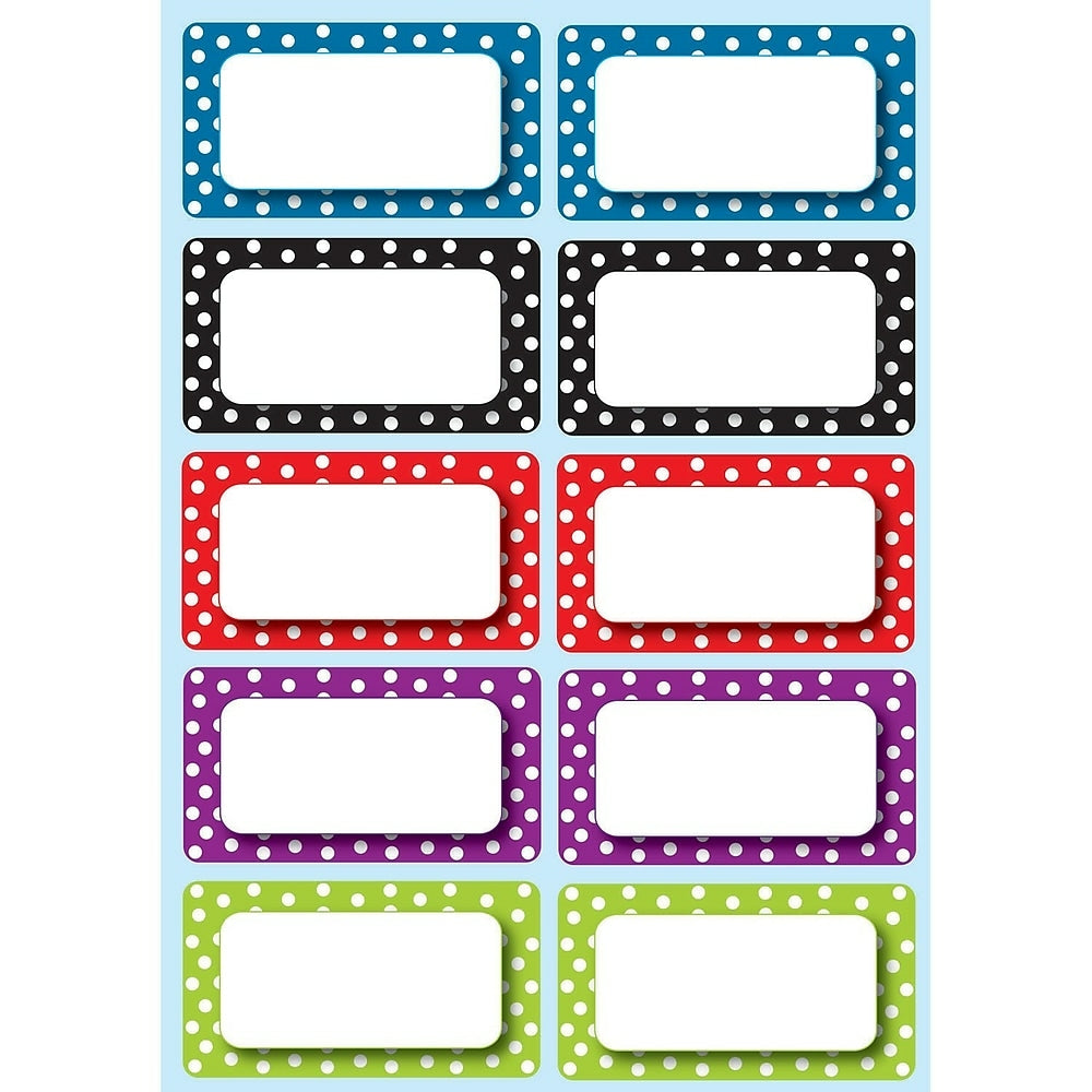 Image of Ashley Die Cut Magnet Nameplates, Color Dots, 40 Pack (ASH10118)