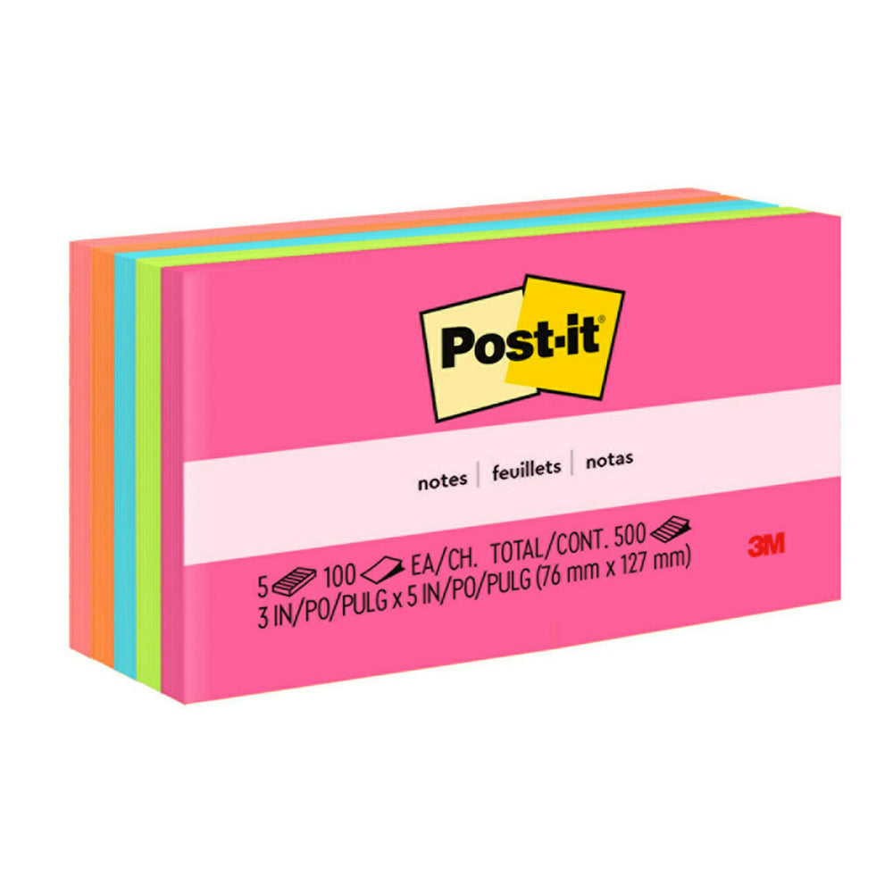 Image of Post-it Notes - Poptimistic Collection - 3" x 5" - 5 Pack, Multicolour