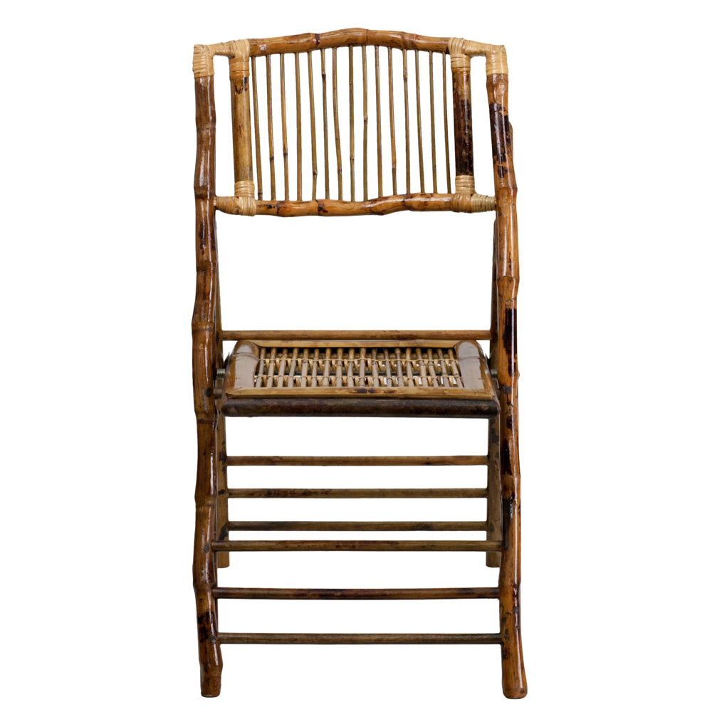 Image of Flash Furniture American Champion Bamboo Folding Chair, Brown