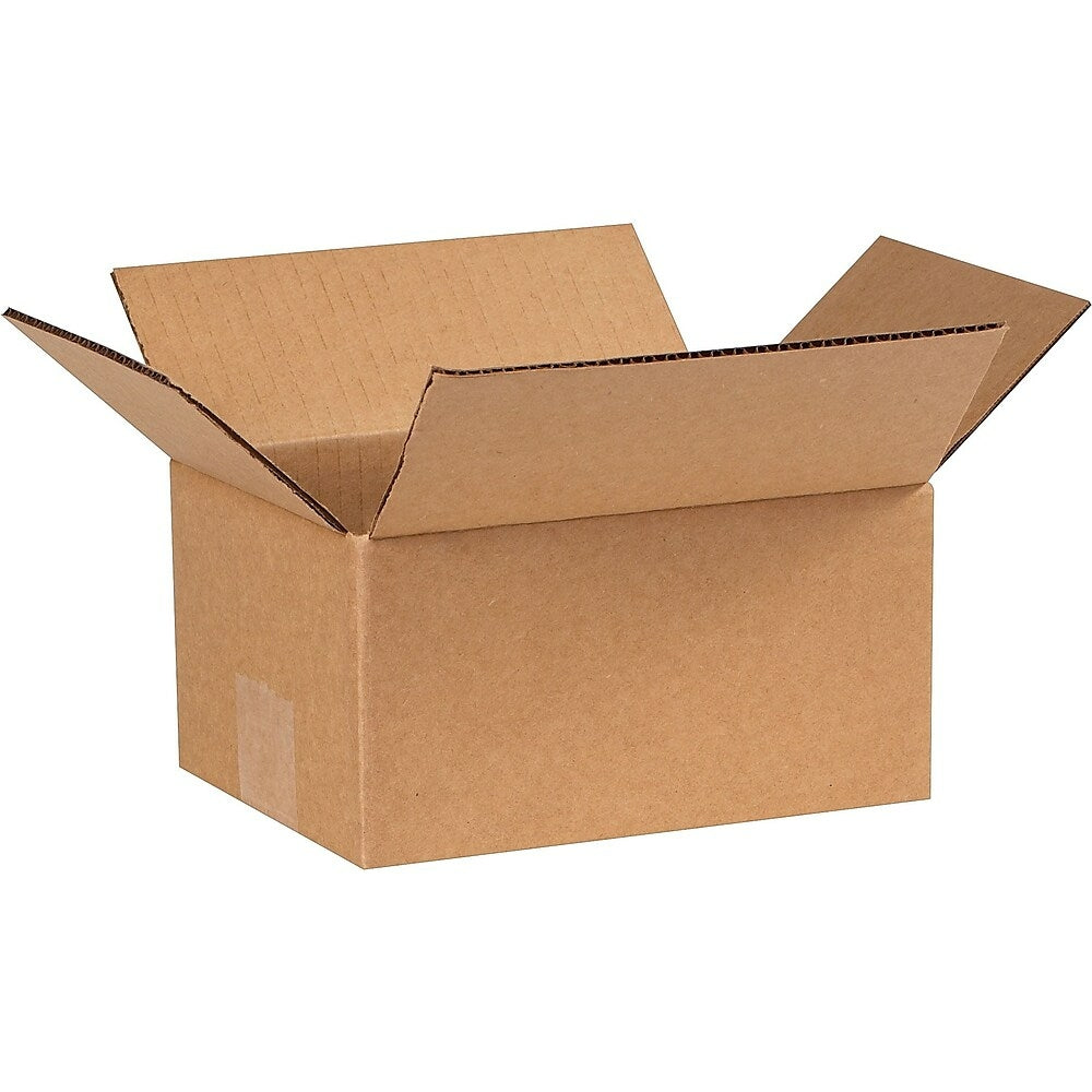 Image of Staples Corrugated Shipping Box - 8" L x 6" W x 4" H - Kraft - 25 Pack
