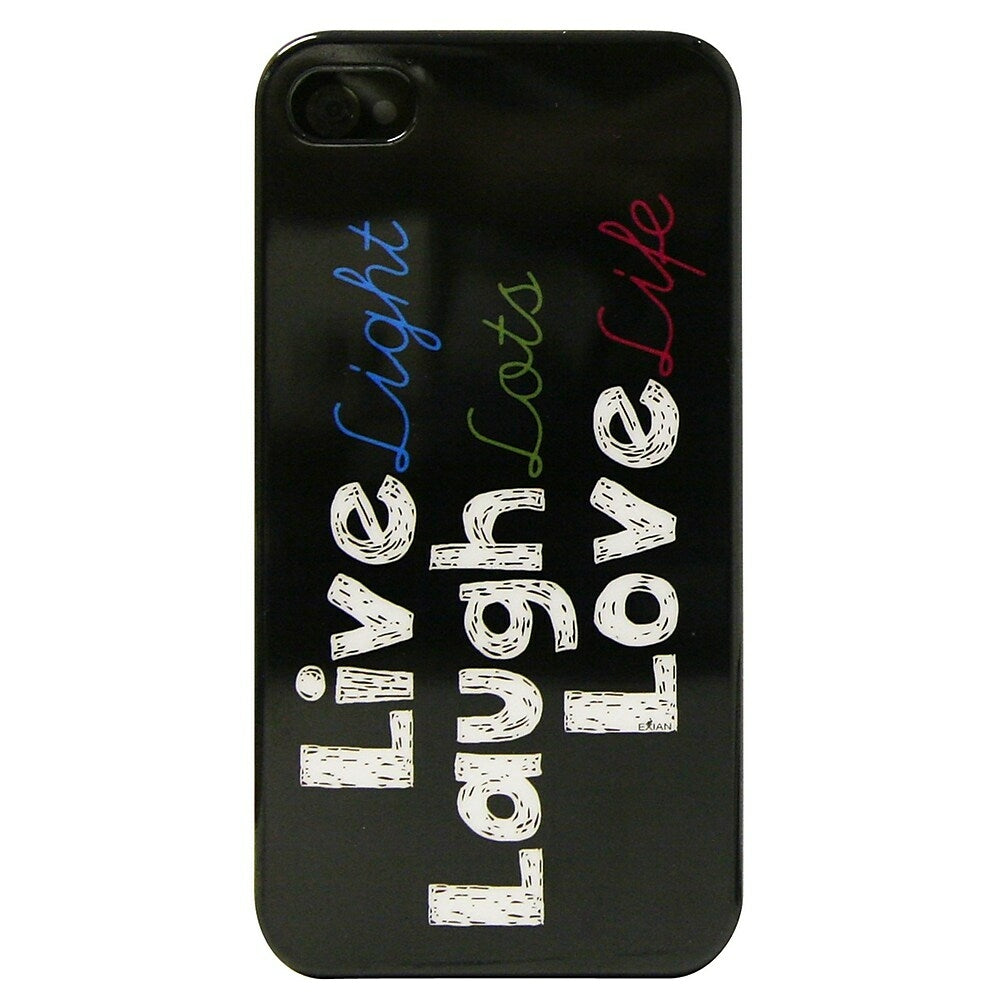 Image of Exian iPhone Case for 4, 4s - Live Laugh Love, Black